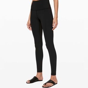 LuLulemon Black Wunder Under High Rise 28” Brushed Full on Luxtreme